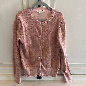 New without tags Crewcuts pink Shimmer cardigan